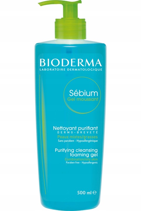 Bioderma Sebium Gel Moussant antybakteryjny żel do mycia twarzy 500ml