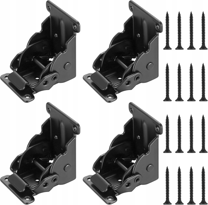 4x SKŁADANY ZAWIAS DO NÓG STOŁU 90° WSPORNIK PODTRZYMUJĄCY