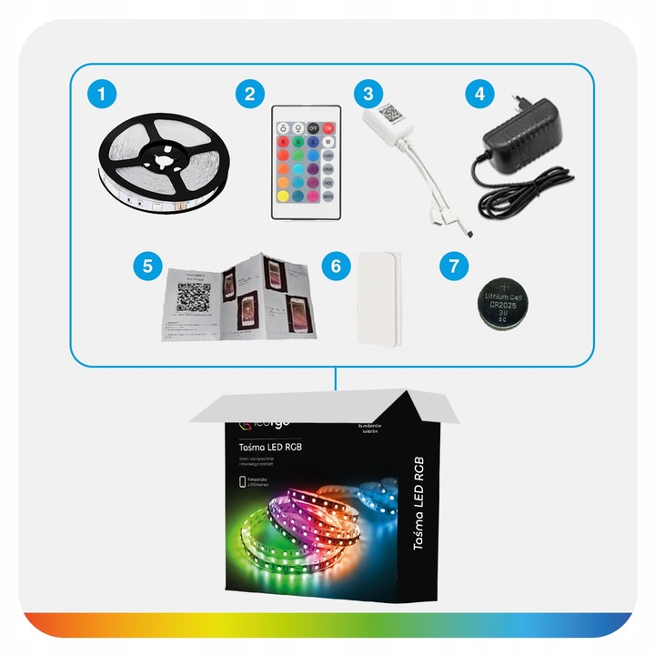 Taśma LED 6M RGB 5050 WiFi PILOT APLIKACJA TUYA ZESTAW MUZYKA TIMER