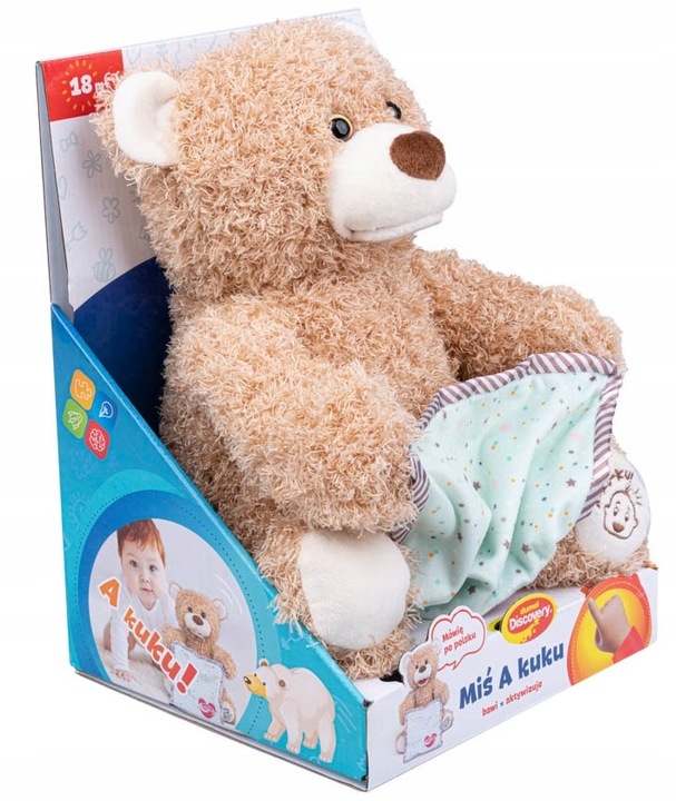 Dumel INTERAKTYWNY MIŚ ZABAWA w A-kuku PLUSZAK RUSZA buzią i łapkami MÓWI