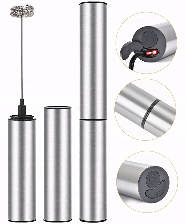 RĘCZNY SPIENIACZ MIKSER DO MLEKA KAWY ELEKTRYCZNY MINI BLENDER 11000