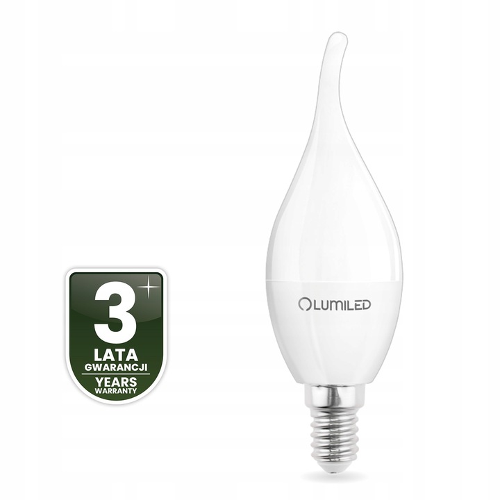 6x Żarówka LED E14 PŁOMYK 8W = 60W 3000K Ciepła Biała Świeca CCD NIE