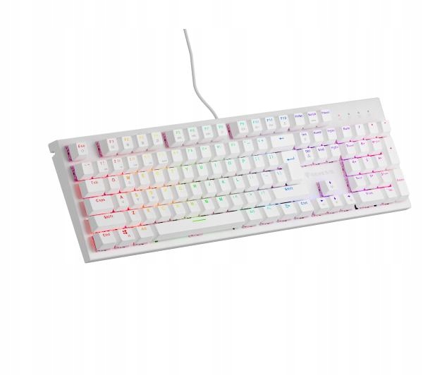 Klawiatura mechaniczna Genesis Thor 303 RGB Outemu Peach Silent Biała