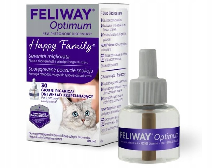 FELIWAY OPTIMUM WKŁAD 48ML łagodzenie stresu koty