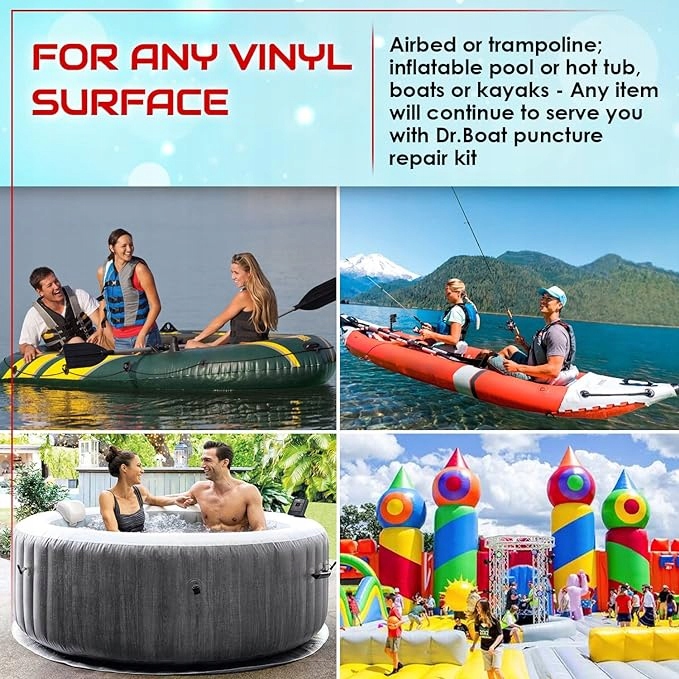 Klej do naprawy BASENU JACUZZII SUP 2w1 NA SUCHO NA MOKRO z lata i bez