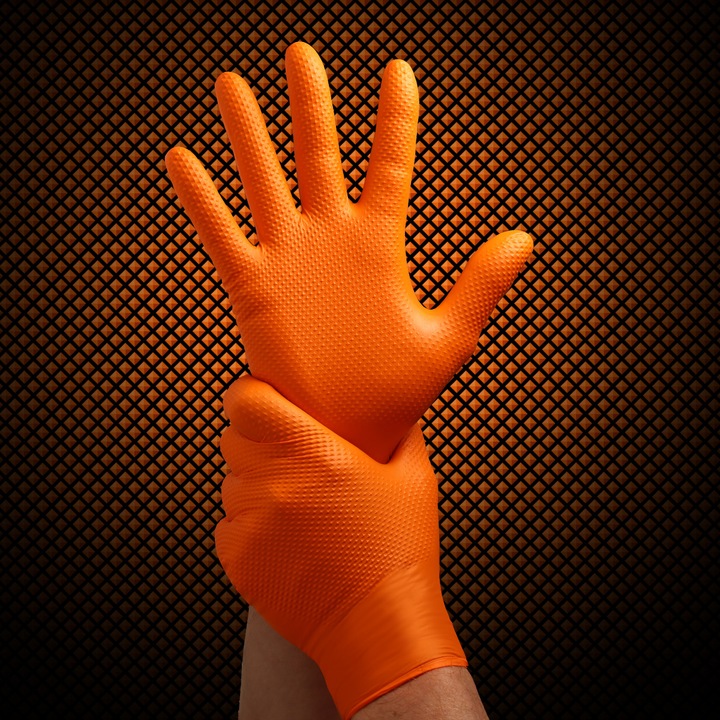 RĘKAWICE RĘKAWICZKI NITRYLOWE B. MOCNE ROBOCZE VELO STRONG GRIP - M 50