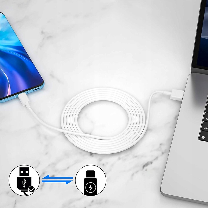 KABEL DO ŁADOWANIA ŁADOWARKA PHONEO USB TYP C USB-C DO XIAOMI 120W 6A 2M