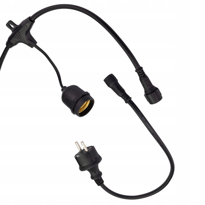 GIRLANDA OGRODOWA zewnętrzna ŁAŃCUCH ŚWIETLNY 15m + ŻARÓWKI 15x E27 LED