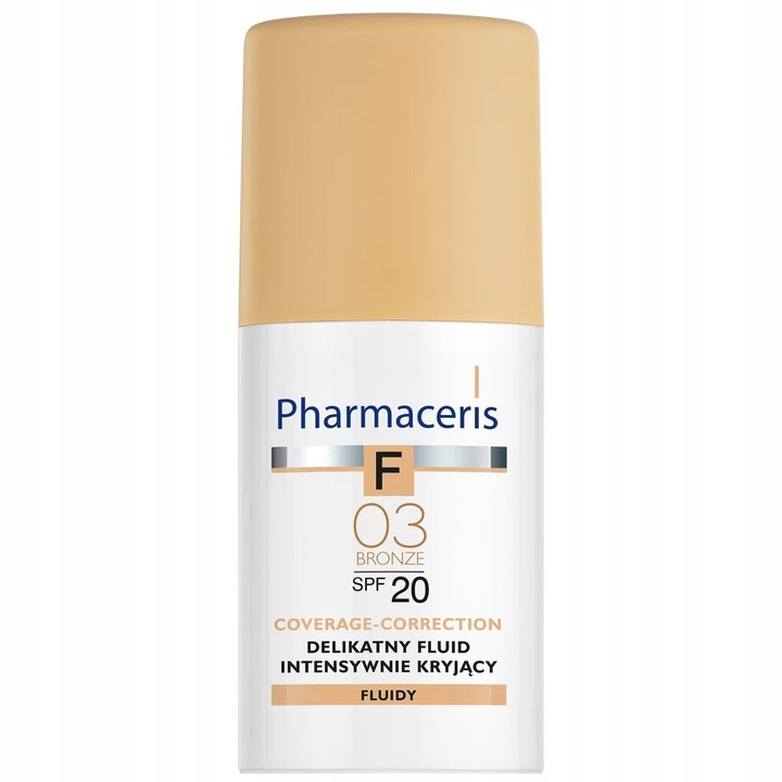 PHARMACERIS F Delikatny fluid intensywnie kryjący SPF 20 bronze 03 30ml