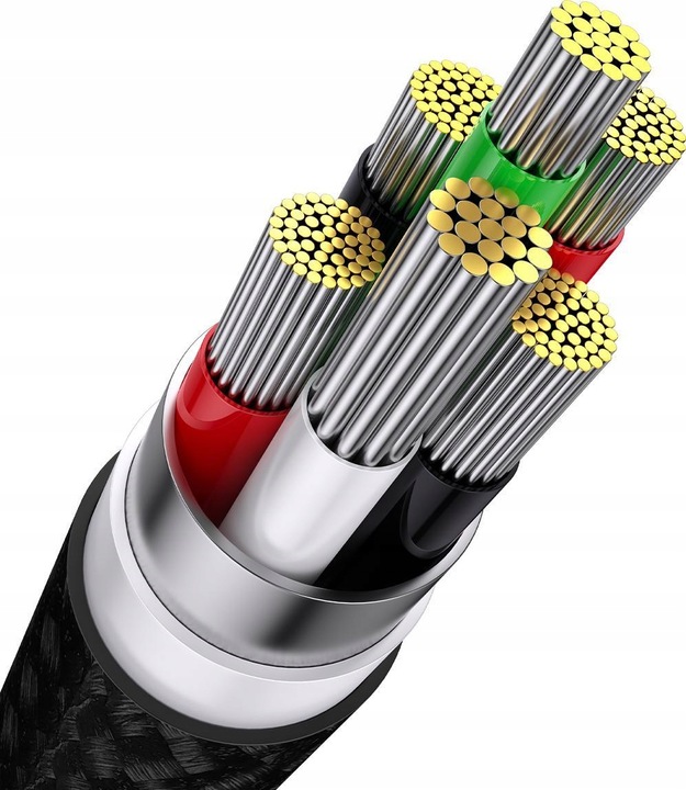 Kabel USB Baseus USBA USBC + microUSB + Lightning 1.2 m Czarny