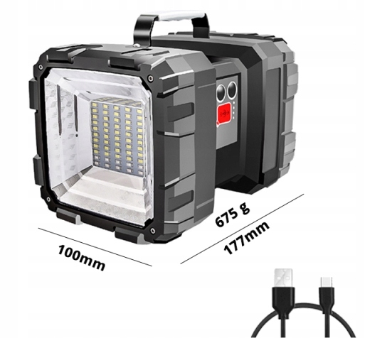 MOCNA LATARKA AKUMULATOROWA LED SZPERACZ CREE