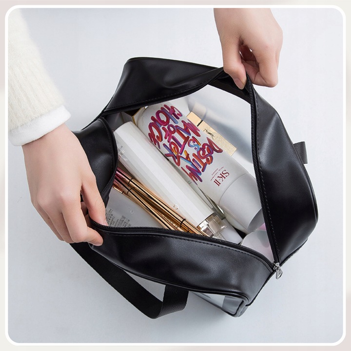 3w1 KOSMETYCZKA PRZEZROCZYSTA TRANSPARENTNA PODRÓŻNA ORGANIZER DO SAMOLOTU