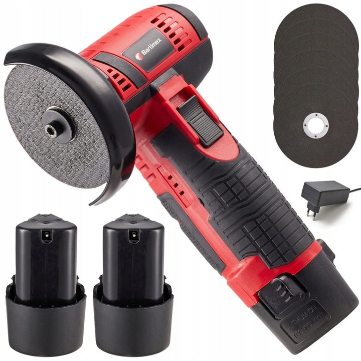 Szlifierka Kątowa Akumulatorowa MINI 2x 2,0Ah Zestaw Gumówka Kątówka