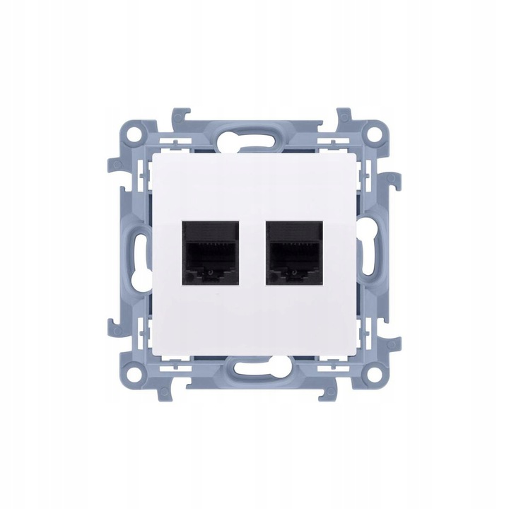 Simon 10 Gniazdo internetowe komputerowe pojedyncze RJ45 kat.5e, biały