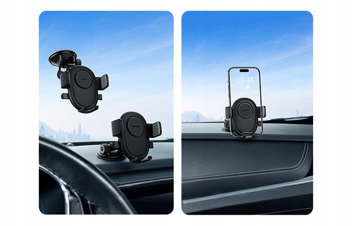 AUTOMATYCZNY UCHWYT SAMOCHODOWY BASEUS UltraControl NA KOKPIT SZYBĘ 360°
