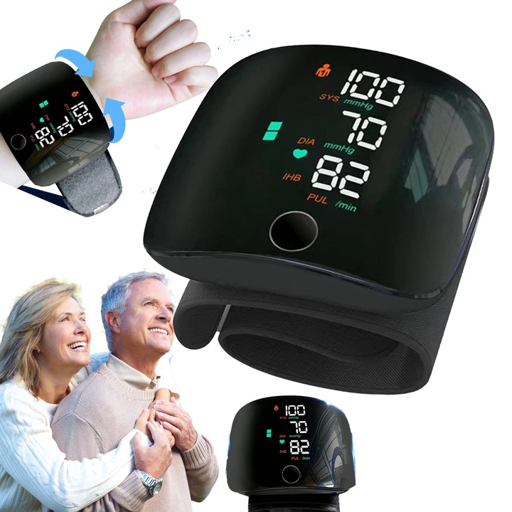 CIŚNIENIOMIERZ NADGARSTKOWY MÓWI ARYTMIA ELEKTRONICZNY ETUI AKUMULATOR