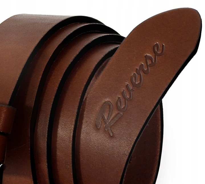 REVERSE Pasek męski SKÓRZANY pas do spodni BRZ 115