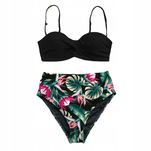 DWUCZĘŚCIOWY strój kąpielowy wysoki stan L (S112)