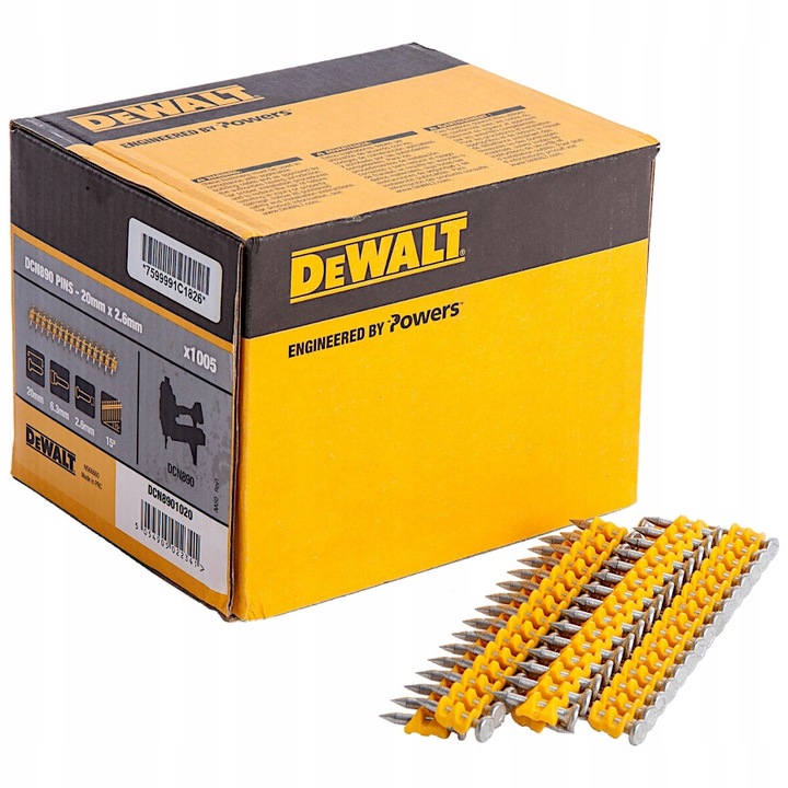 DEWALT DCN8901020 GWOŹDZIE NA TAŚMIE DO GWOŹDZIARKI DCN890 2.6x20mm