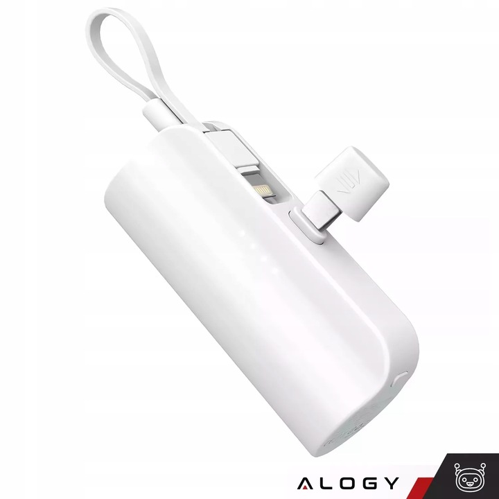 MAŁY PowerBank 5000 mAh kieszonkowy do iPhone 16 15 14 USB-C TYP-C 5000mAh