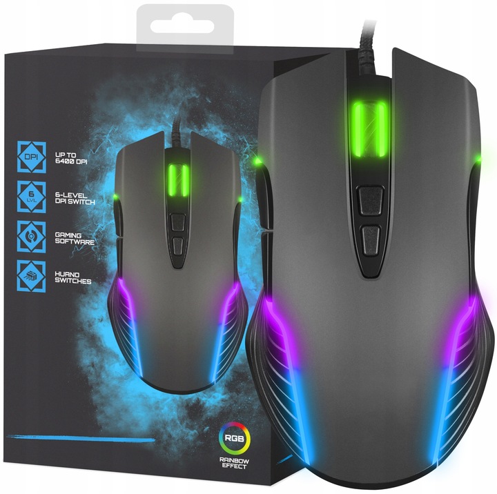 MYSZ GAMINGOWA MYSZKA PRZEWODOWA DLA GRACZA KOMPUTEROWA USB