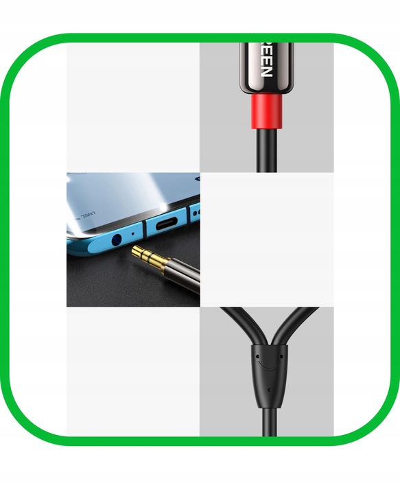 Kabel Przewód Audio JACK 3,5 mm 2x RCA Chinch STEREO 5M HQ Pozłacany