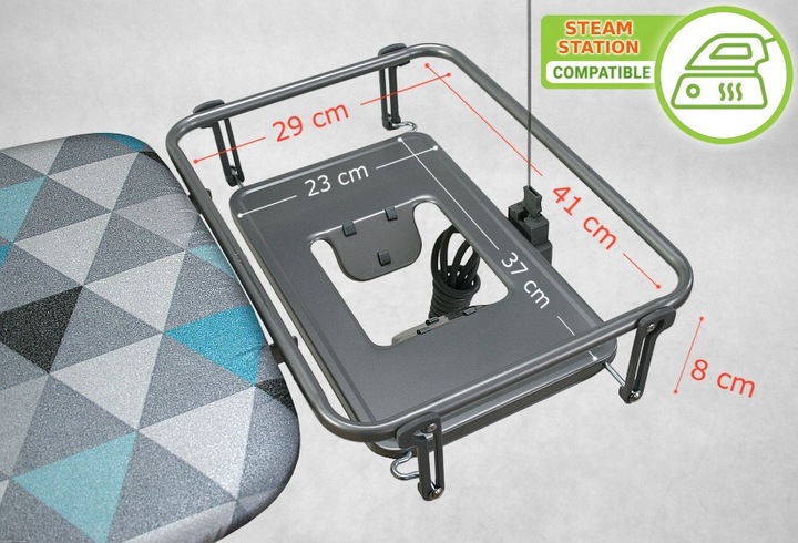 DESKA DO PRASOWANIA DUŻA 130x48 SKŁADANA DO GENERATORA PARY STACJI