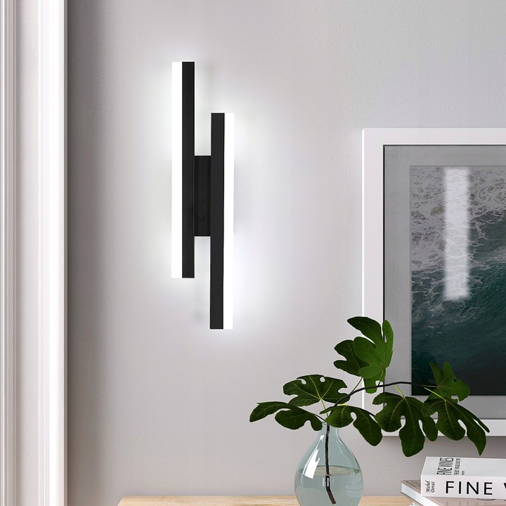 LAMPA LINIOWA SCIENNA LED KINKIET CZARNA ŚCIEMNIALNA NOWOCZESNA DO