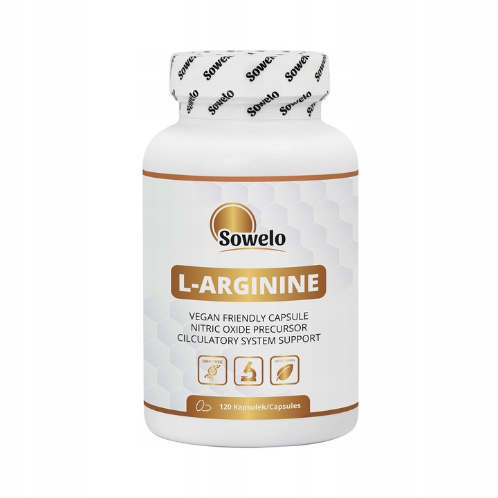 SOWELO L-ARGININA 120 KAPS VEGE LIBIDO REGENERACJA