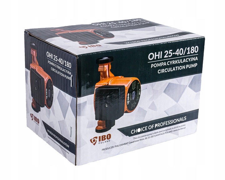 POMPA CYRKULACYJNA 3BIEGOWA 25-40/180 SOLIDNA MOCNA WYDAJNA IBO OHI MAX 72W