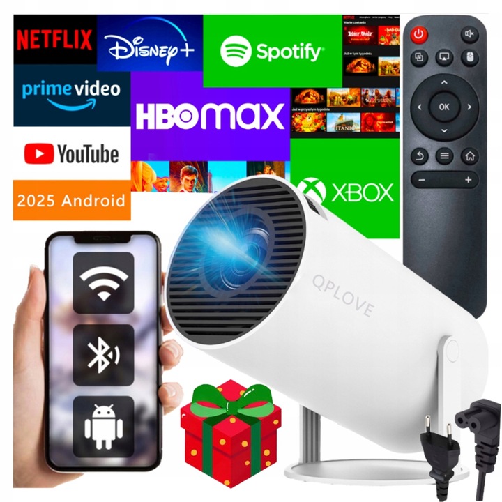 PROJEKTOR HY300 PRO 2025 NOWA WERSJA 4K HD WIFI PRZENOŚNY SMART