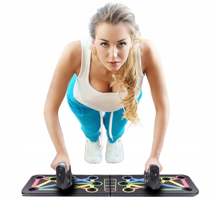 DESKA UCHWYTY DO POMPEK ĆWICZEŃ PLATFORMA PUSH UP BOARD WIELOFUNKCYJNA 14w1