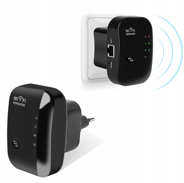 MINI WZMACNIACZ SYGNAŁU WI-FI REPEATER ACCESS POINT AP RJ45 300Mb/s 2,4GHz