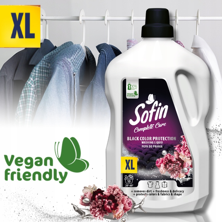 SOFIN Płyn do Prania Color Black Ochrona Kolorów i Tkanin 2 x 2,5l 100 prań