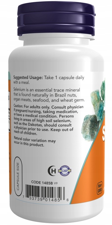 NOW SELEN organiczna Selenium komplex 200mcg 90k