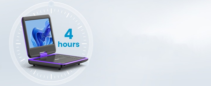 PRZENOŚNY SAMOCHODOWY ODTWARZACZ DVD 9'' LCD CZARNE 2000mAh Baterią