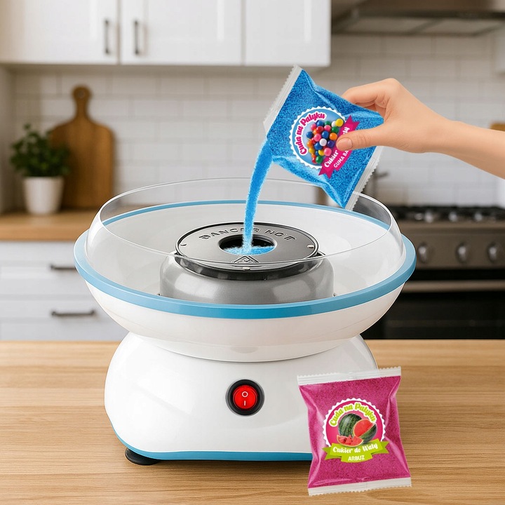 Cukier do Waty Cukrowej KOLOROWY Smakowy na Patyczki ZESTAW 8 x 100 g