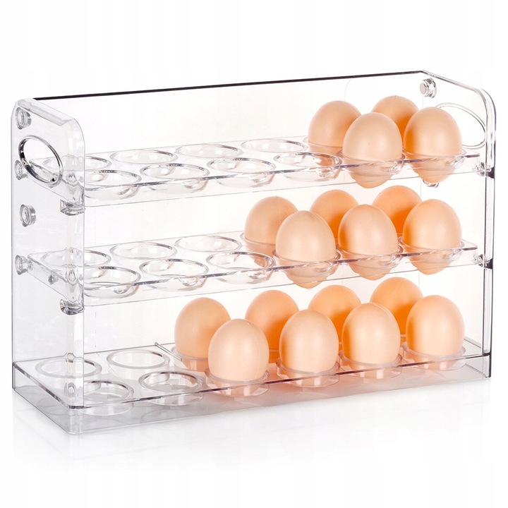 Pojemnik NA 36 JAJEK jajka pudełko organizer kuchenny do lodówki piętrowy
