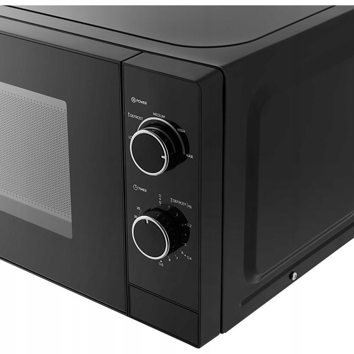 Kuchenka Mikrofalowa Wolnostojąca Mikrofalówka Czarna 700W 20 litrów