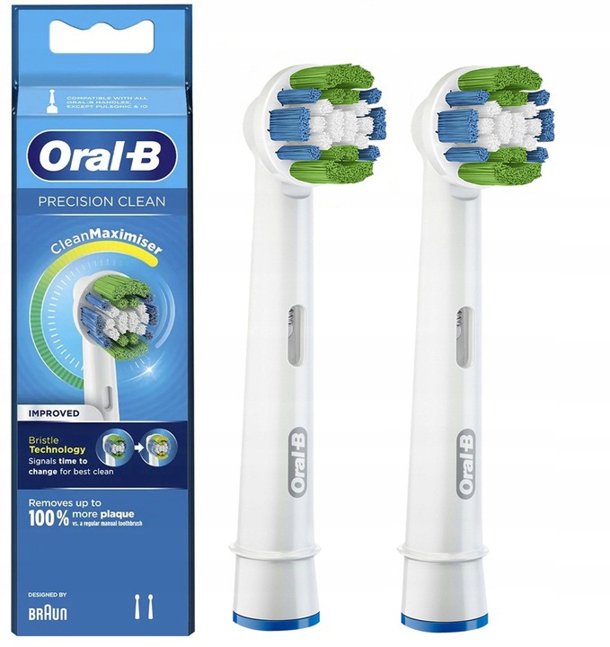 2x ORYGINALNA KOŃCÓWKA BRAUN ORAL-B PRECISION CLEAN MAXIMIZER