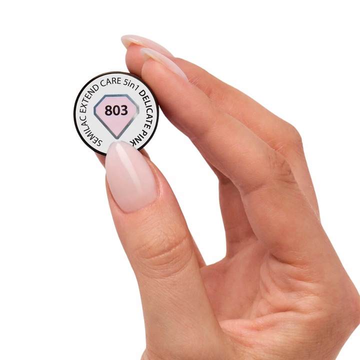 Semilac Extend 5w1 Lakier Hybrydowy Baza Top Delicate Pink 803 Różowy 7ml