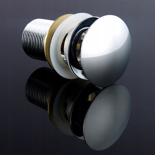 KOREK KLIK KLAK DO UMYWALKI MOSIĘŻNY UMYWALKOWY Z PRZELEWEM CHROM 1 1/4"