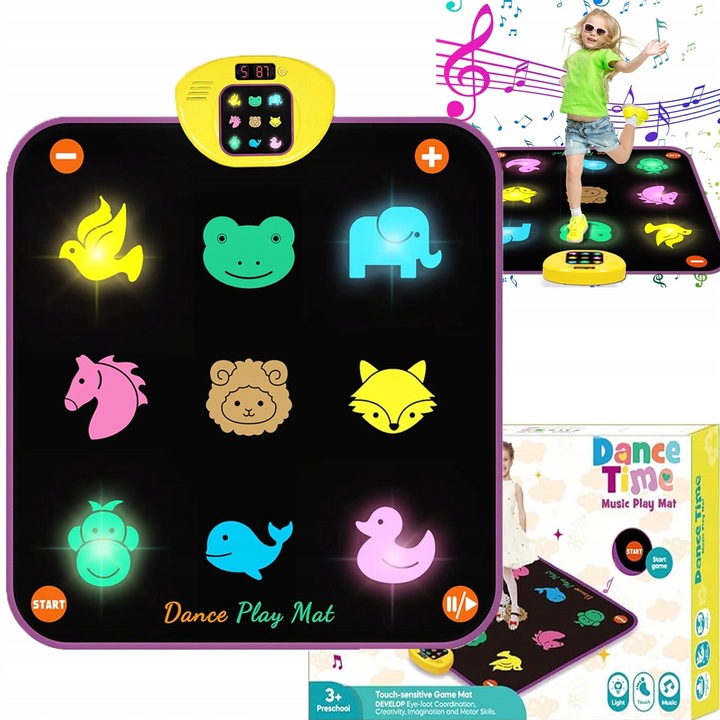 MATA DO TAŃCA DLA DZIECI Z BLUETOOTH 5 TRYBÓW GRY MUZYCZNA MATA TANECZNA