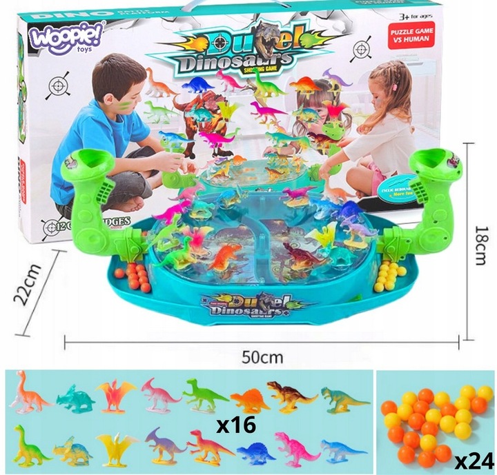 BITWA DIZNOZAURÓW GRA ZRĘCZNOŚCIOWA STRZELANKA WOOPIE