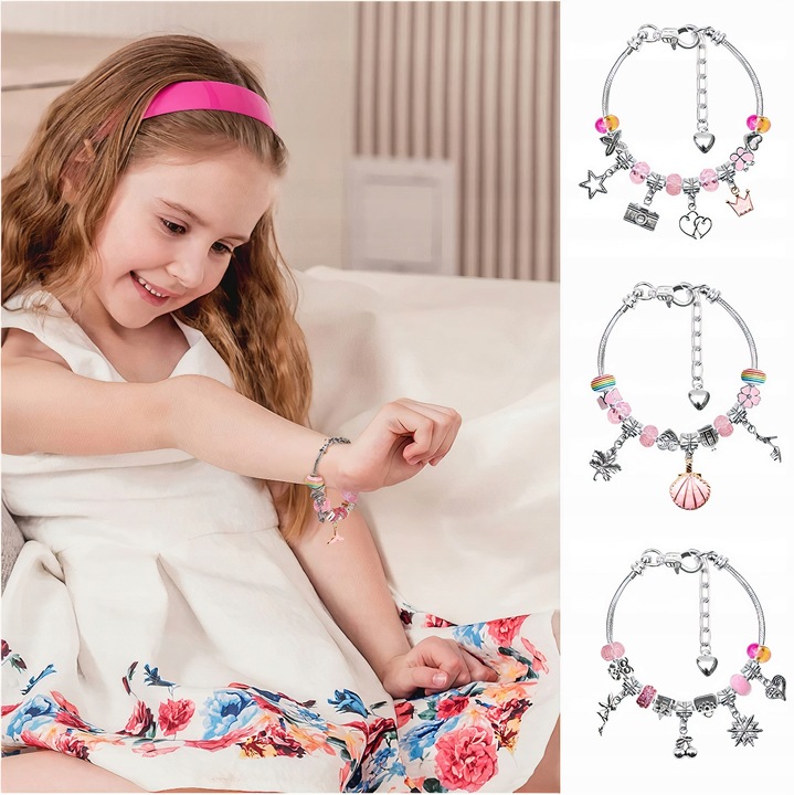 ZESTAW DO ROBIENIA BRANSOLETEK NASZYJNIKÓW PUDEŁO DO PRZECHOWYWANIA