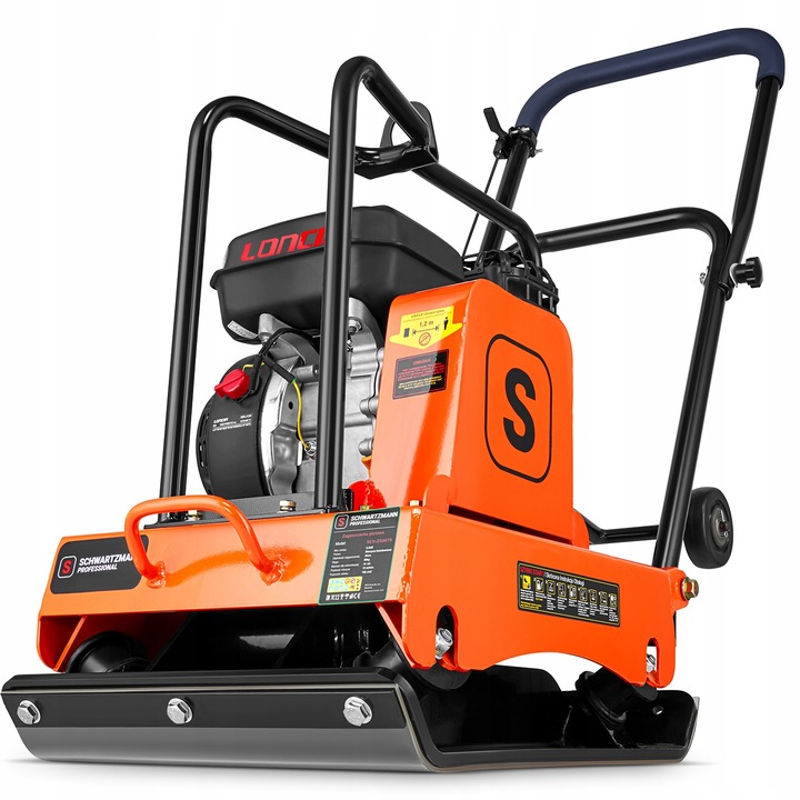 ZAGĘSZCZARKA gruntu UBIJAK 90kg koła + mata + silnik LONCIN 6,5KM siła 18kN