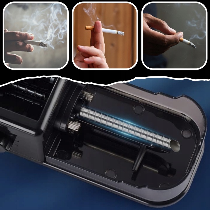 METALOWA Elektryczna Maszynka do Nabijania Papierosów Nabijarka Tytoniu 8mm