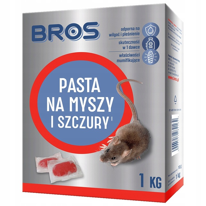 Trutka Bros Pasta Na Myszy I Szczury 1kg Skuteczna Przynęta Gryzonie