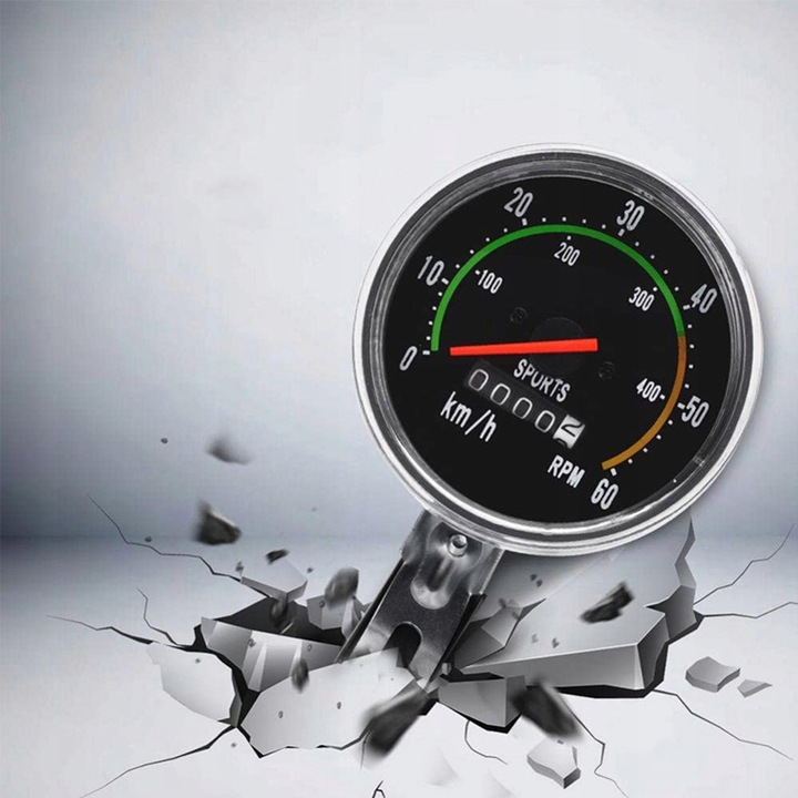 LICZNIK ROWEROWY RETRO BEZBATERYJNY WODOODPORNY XL