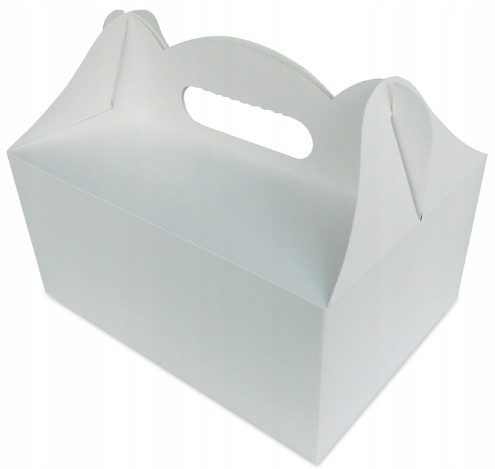 Pudełko Na Ciasto CHRZEST Gładkie Białe Ślub Wesele 10szt